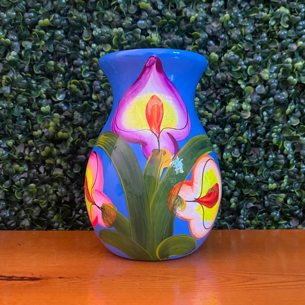 Mexican Floral Vase